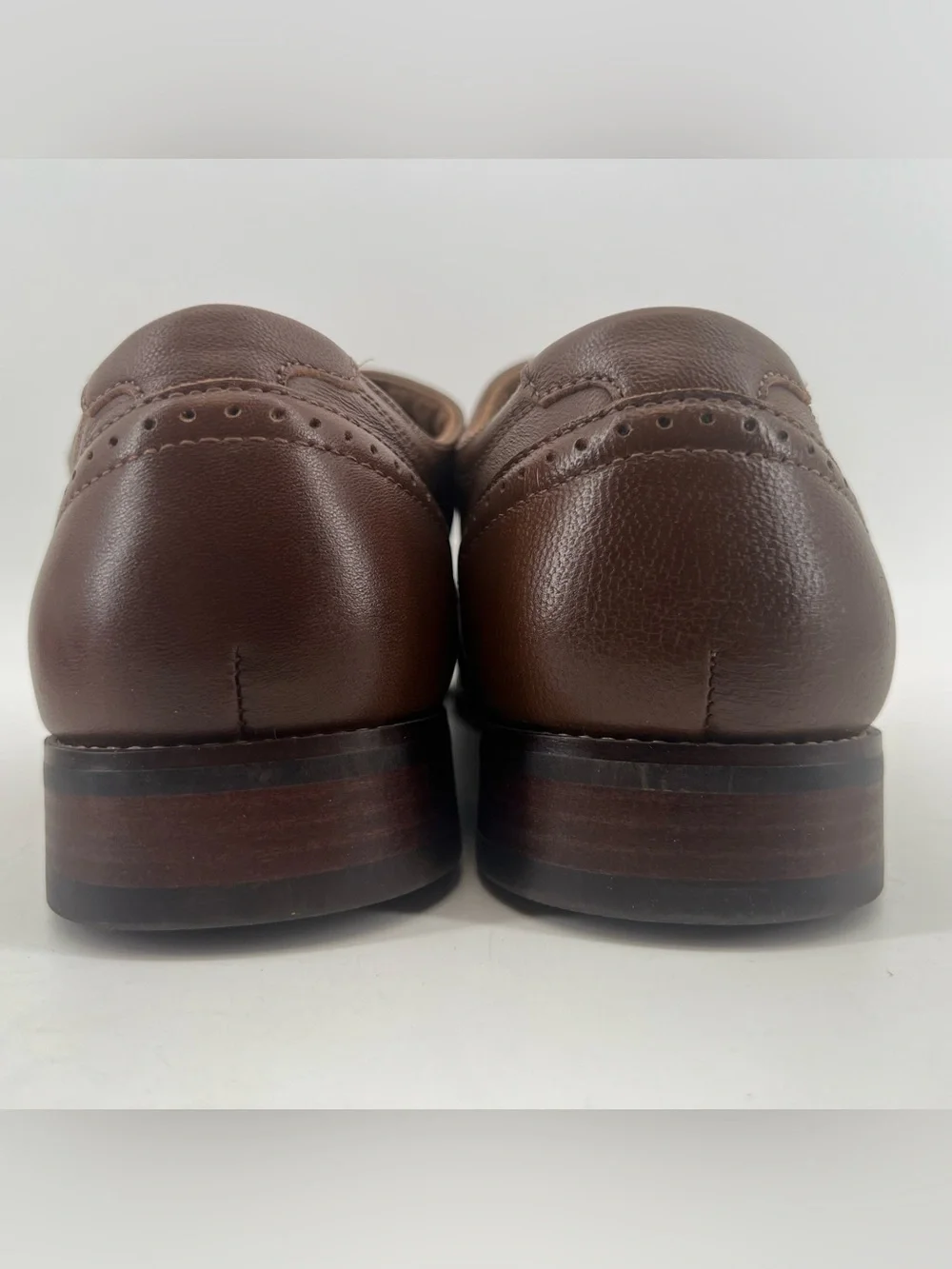 ALDO Men's Brown Leather Cap Toe Lace-Up Oxford Dress Shoes US 10.5 Ayton Cognac